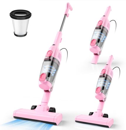 R6X Corded Stick Vacuum Cleaners for Home, 20Kpa Powerful Suction Stick Vacuum with 16Ft Cord, 2 in 1 Lightweight Handheld Vacuum Cleaner for Hardwood Floor Pet Hair